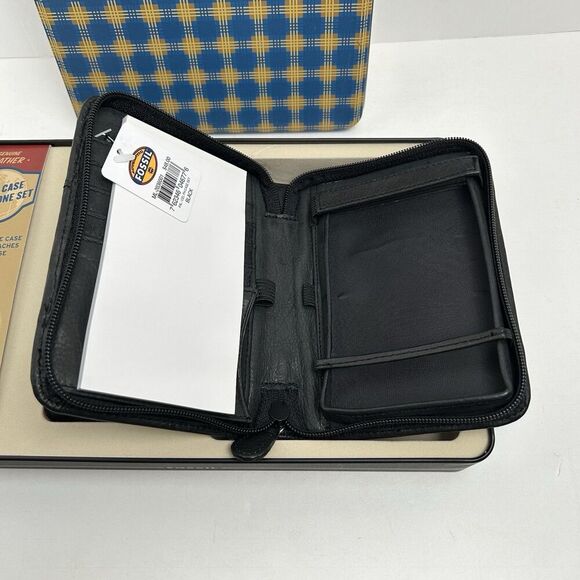 New fossil Phone Case Palm Pilot Case Set Vintage Y2K 100% Leather Rare - Picture 7 of 8